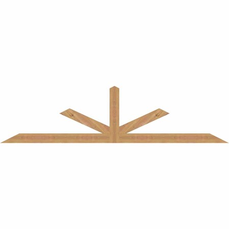 Ekena Millwork Saratoga Smooth Timber Gable Bracket, Western Red Cedar, 84"W x 21"H x 1 1/2"D x 3 1/2"F, 6/12 Pitch GBW084X21X0204SAR00SWR